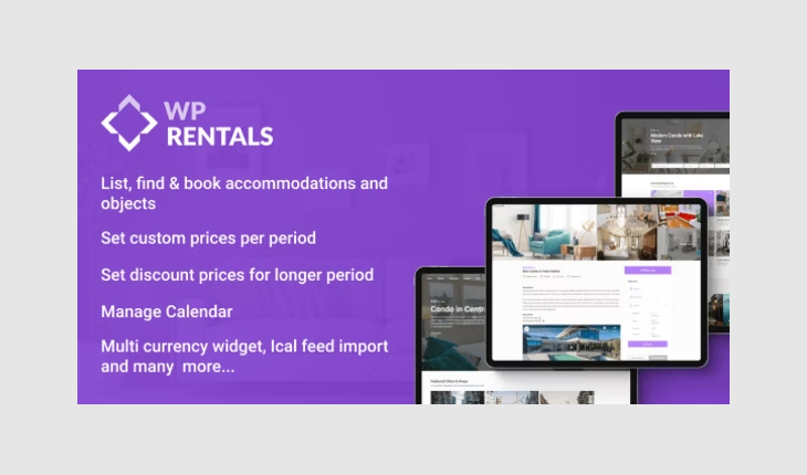 wp rentals - booking accommodation themeforest