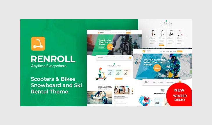 Renroll - Scooter & Bike Rentals Theme