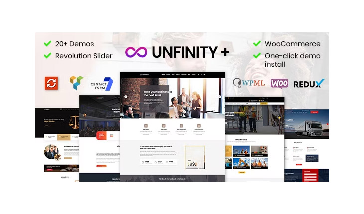 Unfinity - One Page WordPress on page theme